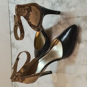 ALFANI Snakeskin and Black Women's Heels - Women's Size 10M